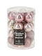 Hanging Ball Ornament Ornament Glass Pink 2.5cm Set 24pcs