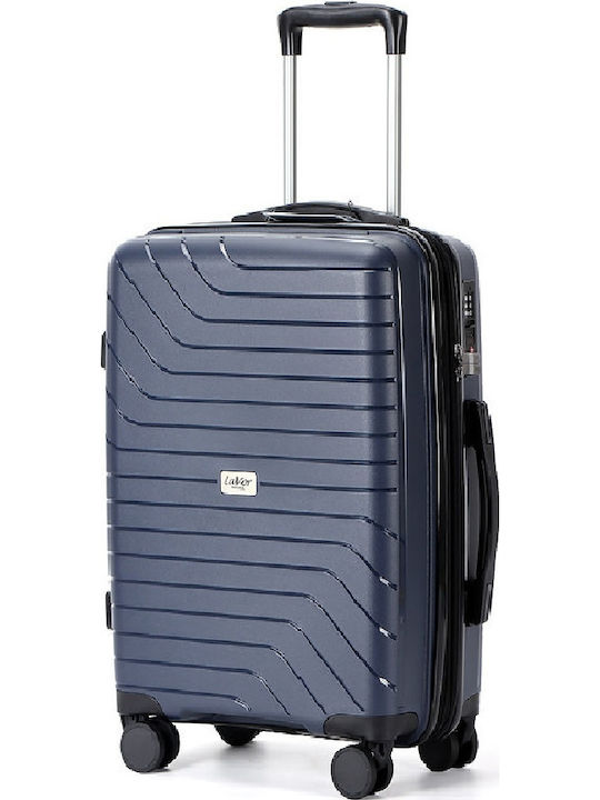 Lavor Large Hard Blue Travel Suitcase with 4 Wh...