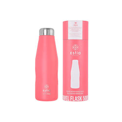 Estia Travel Flask Save the Aegean 500ml Fusion Coral Estia Travel Flask Save the Aegean 500ml Fusion Coral