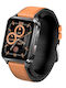 KU5 Pro Smartwatch με Παλμογράφο (Καφέ)