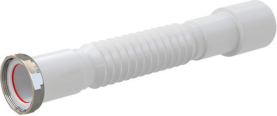 Kunststoff Siphon Spülbecken Flexibel mit Ausgang 38mm Weiß 6/4"×40/50