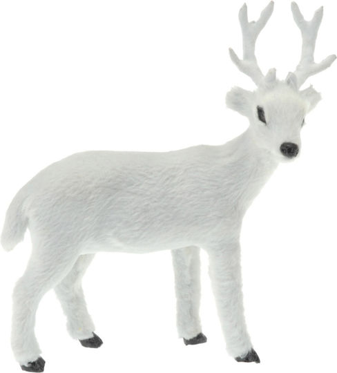 Koopman Christmas Figure Deer White Height 15cm