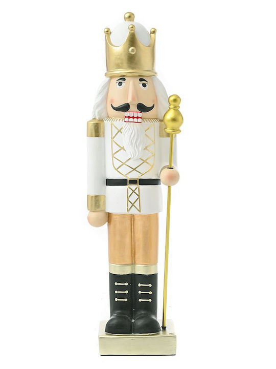 Iliadis Weihnachts-Nussknacker Weiß aus Polyresin Höhe 122cm.