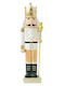 Iliadis Weihnachts-Nussknacker Weiß aus Polyresin Höhe 122cm.