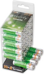 Techly 24 Pack Alkaline Batteries AA 1.5V IBT-KAL-LR06-B24T