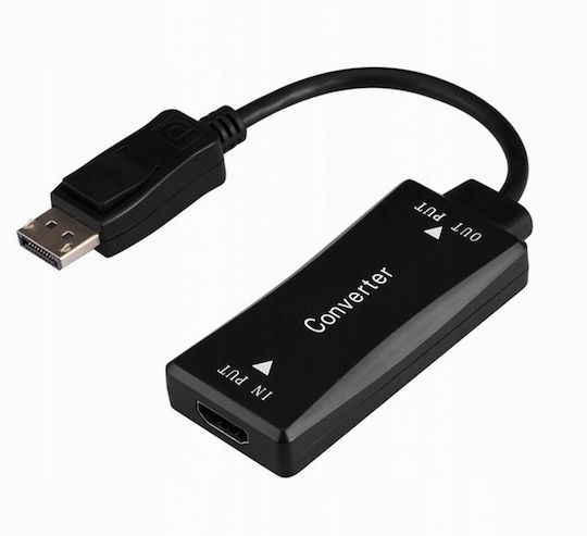 Gembird Конвертор HDMI женски към DisplayPort мъжки Черен 1бр A-HDMIF30-DPM-01