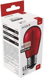 Avide ABDLS44F-1W-R LED Bulbs for Socket E27 Red 50lm Dimmable 1pcs