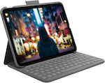 Logitech Флип капак с Клавиатура в Испански Сив (iPad 2022 10.9'' - iPad 2022 10.9 инча) 920-011426