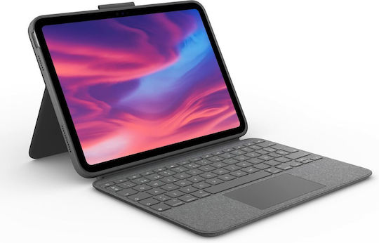 Logitech Combo Touch Flip Cover με Πληκτρολόγιο στα Ισπανικά Γκρι