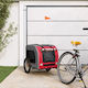 vidaXL Dog Carrying Red Stroller for 45kg Pets L133.5xW73.5xH69cm