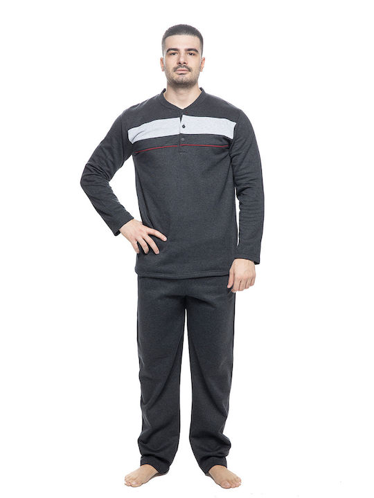 Koyote Men's Winter Cotton Pajamas Set Gray