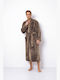 Aruelle Men's Winter Pajama Robe Brown
