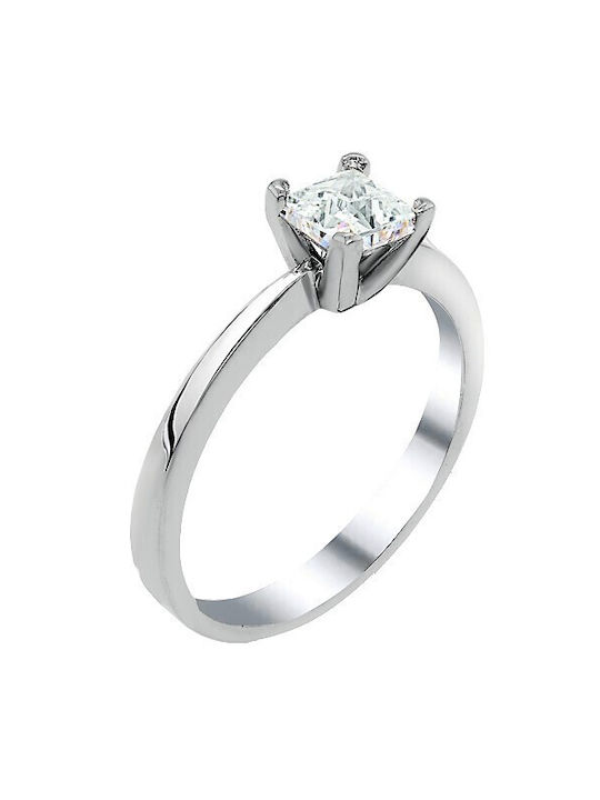 Single Stone from White Gold 14K