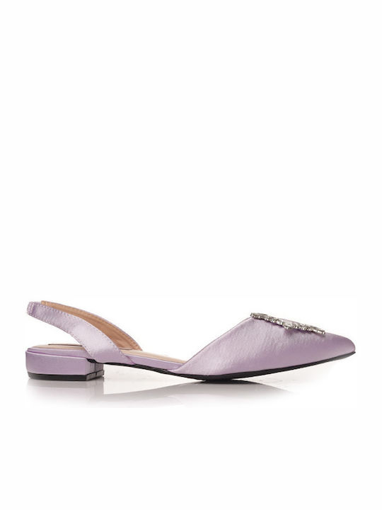 Tsoukalas Satin Damen Ballerinas Lila