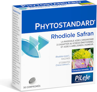 Pileje Phytostandard Rhodiole Safran Rhodiola 30 ταμπλέτες