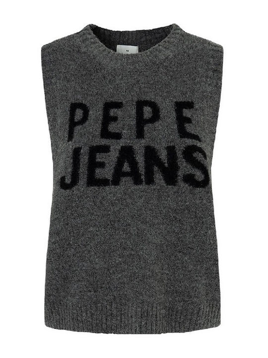 Pepe Jeans E1 Αμάνικη Γυναικεία Μπλούζα Γκρι