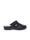 Parex Leder Clogs Schwarz