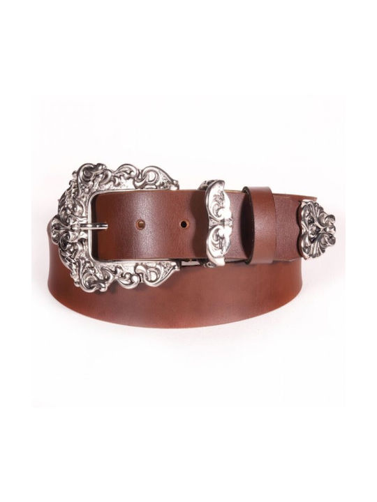Gem Leathers Leather Women's Belt Tabac Brown
