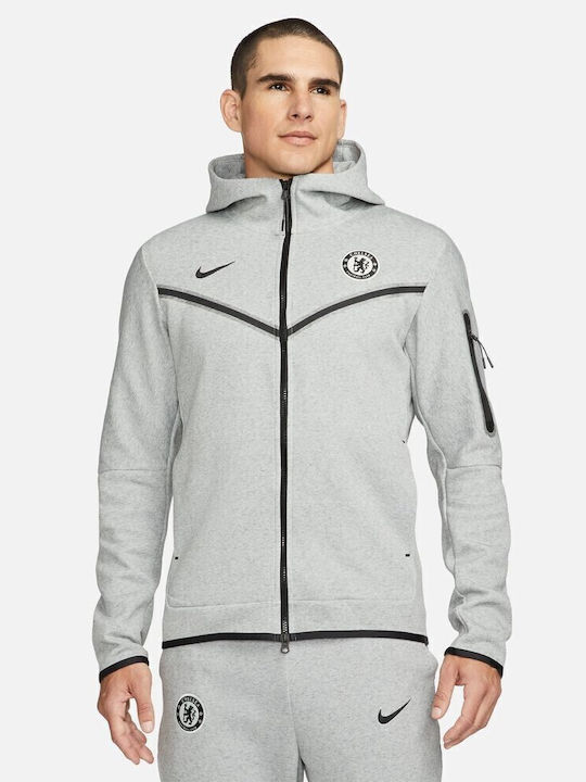 Nike Chelsea Tech Fleece Windrunner Sweatshirt with Hood Gray