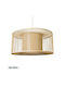 GloboStar Hibiscus Hanging Ceiling Light Beige Boho Grid with E27 Socket 80x38x38cm