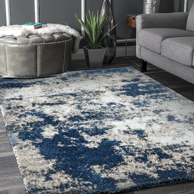 Saray Home Moroccan Thom Abstract Rug Rectangular Shaggy Blue