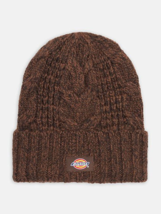 Hoxie Beanie Unisex Σκούφος Πλεκτός σε Καφέ χρώμα