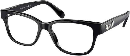 Swarovski Rame Ochelari Pentru Femei Metalic Negru SK2007 1001