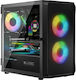 Logic AM-PORTOS-10-0000000-0002 Mini Tower Computer Case with RGB Lighting Black