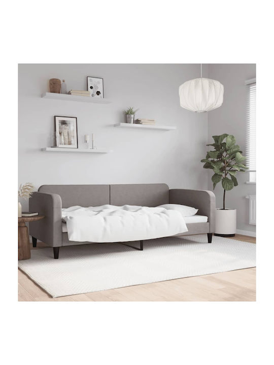 Sofa Bett Einzelbett Mit Stoff bezogen Braun mi...