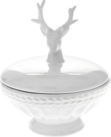 Iliadis Christmas Cookie Jar Ceramic White L20xW18xD20cm.