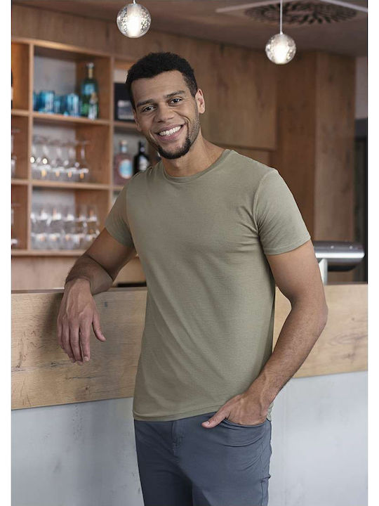 Karlowsky Men's Short Sleeve Promotional T-Shirt Khaki