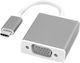 Roline Converter USB-C male to VGA female Silver 1pcs 12.03.3203-10