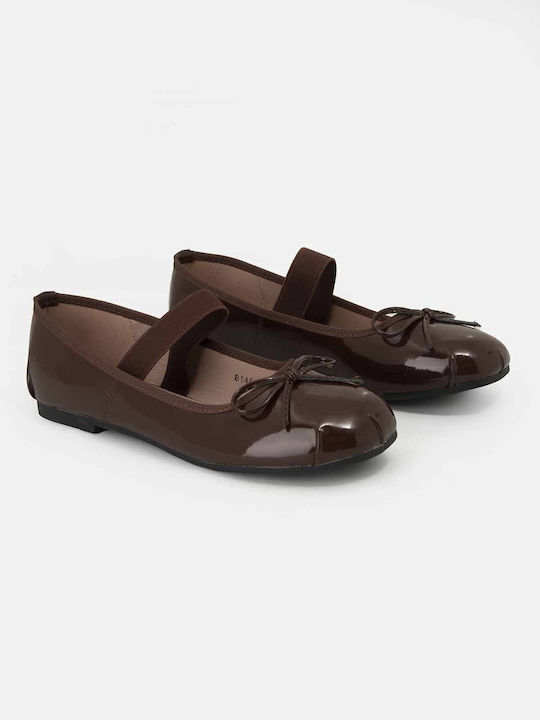 Damen Ballerinas in Braun Farbe