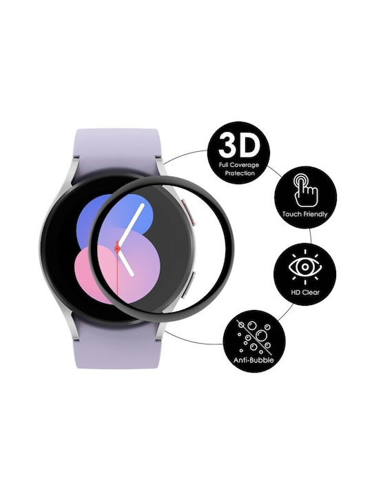 Full Glue Full Face Tempered Glass for the Galaxy Watch 5 40mm 1pcs Black