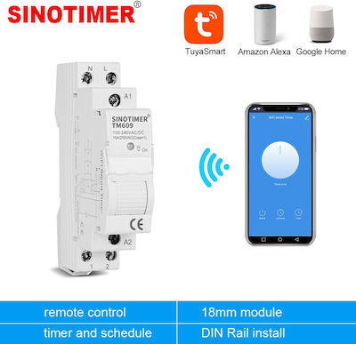 Sinotimer Αυτόματη Ασφάλεια 16A TM609 WiFi