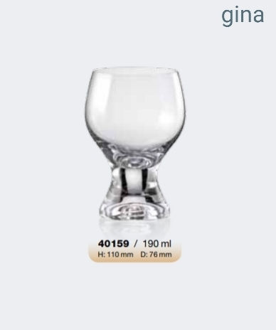 24home.gr Set of Glasses for White and Red Wine made of Glass 190ml 6pcs