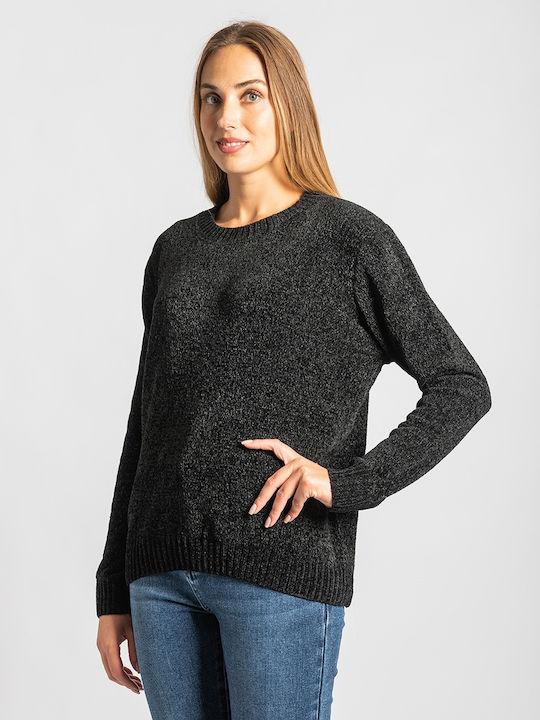 InShoes Women's Long Sleeve Sweater Black