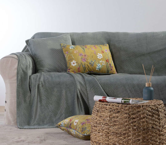 Nef-Nef Homeware Ριχτάρι Διθέσιου Καναπέ Dakari 180x250εκ. Green