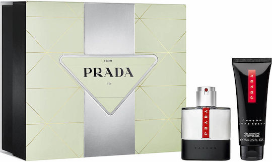 Prada Luna Rossa Carbon Herren Set mit Eau de Toilette