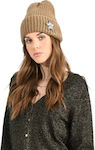 Molly Bracken Knitted Beanie Cap Khaki