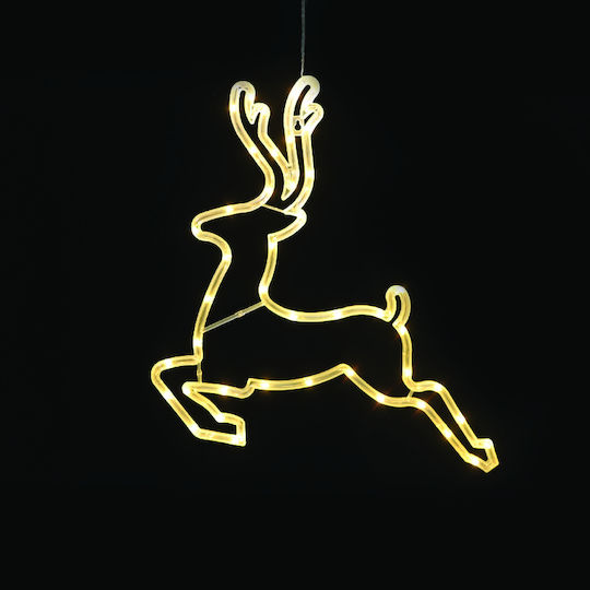 Aca Illuminated Christmas Plastic Figure Deer Height 42cm Plastic Deer