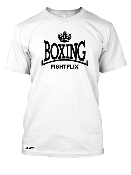 FightFlix Tricou pentru bărbați cu mâneci scurte Alb