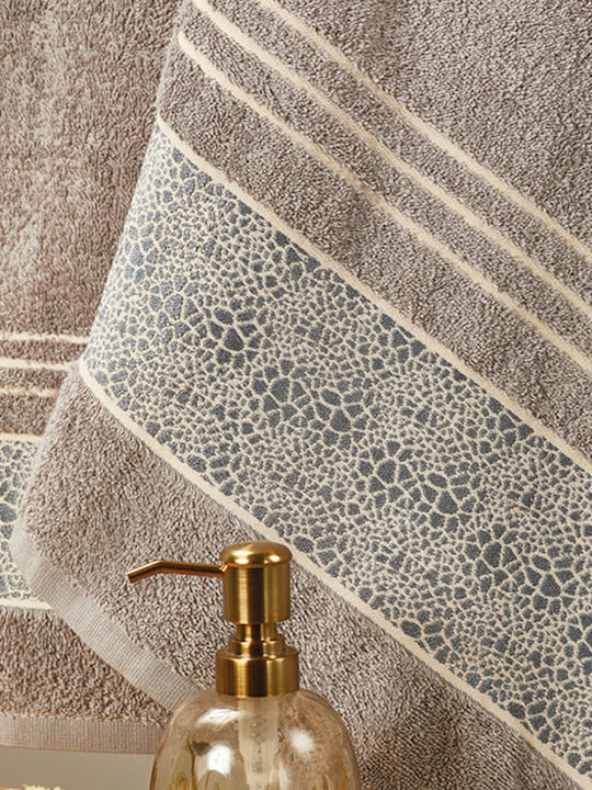 Whitegg 3pc Bath Towel Set Βασιλική Gray Weight 500gr/m²