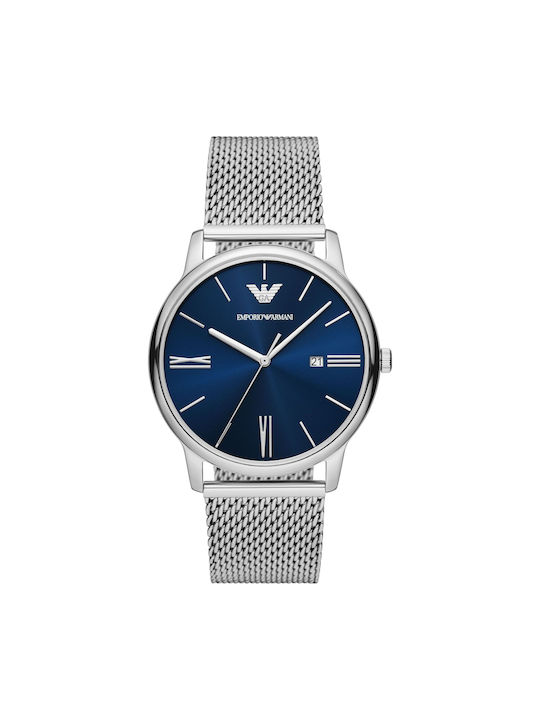 Emporio Armani Watch Battery with Silver Metal Bracelet