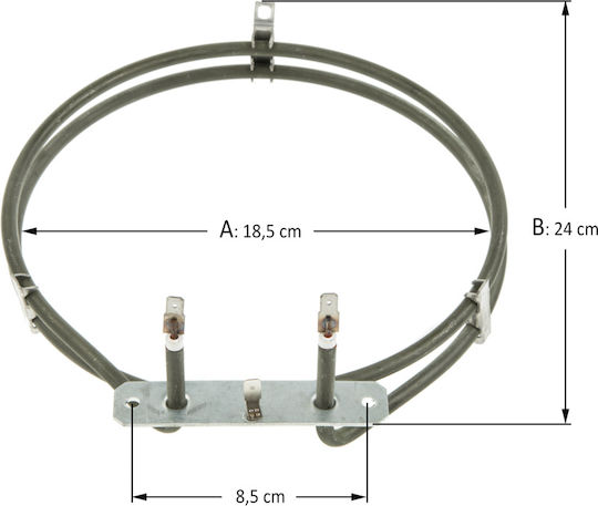 Heating Element for Oven Convection Bauknecht Philips Whirlpool 2050W
