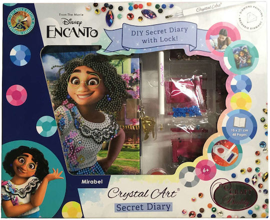 Craft Buddy Secret Diary Crystal Art Encanto Παιδικό Σετ Γραφικής Ύλης
