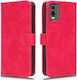 Halterung Ansicht Brieftasche Leder Rot (Nokia C32)