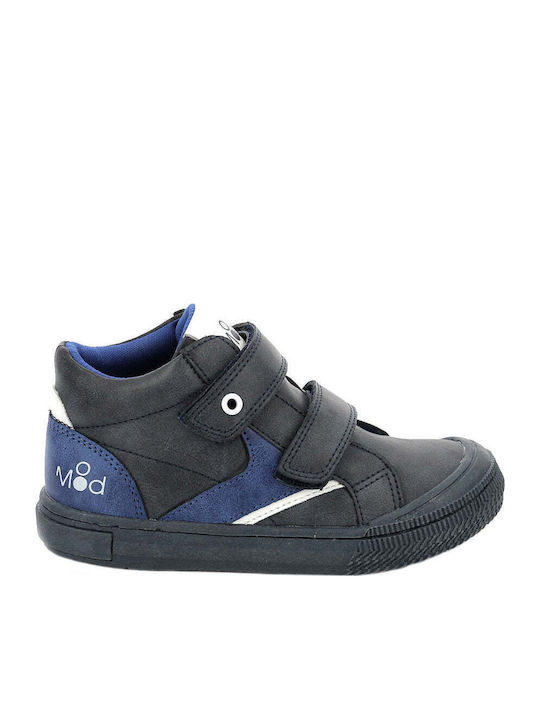 Tifun Anatomical Leather Kids Boots with Velcro Gray