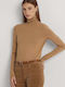 Ralph Lauren Women's Blouse Long Sleeve Turtleneck Brown