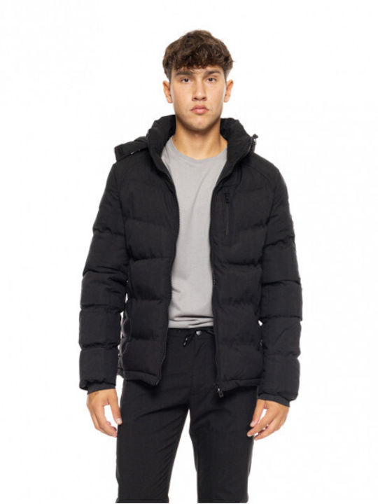 Biston Men's Winter Puffer Jacket Black